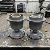 E27 Lamp Holder with Fixed Base and Wire for Workshop Lighting, Cast Aluminum High Temperature Resistant Bulb Holder, E27 Lamp for DIY Lighting