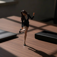 Miniature Woman Figure Fashionable Woman Miniature Figure Stylish Female Figurine for Hobbyists