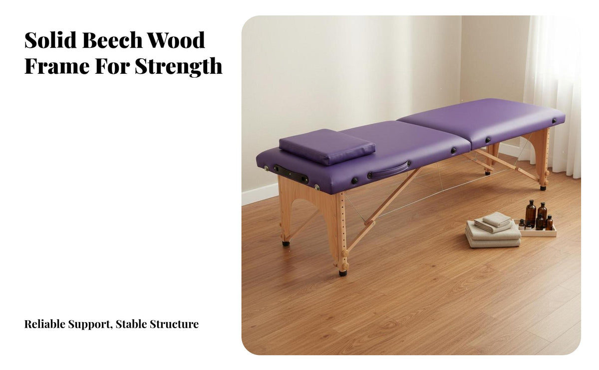 Foldable Portable Massage Table Multi-Purpose Folding Massage Bed Sturdy Construction Portable Treatment Couch High-Density Foam for Beauticians, Physical Therapists, Estheticians, Salon, Travel, Medical Practice, Mobile Treatment