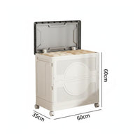 Toy Storage Box Foldable Children's Toy Organizer Bin Wheeled Foldable Storage Chest for Bedroom