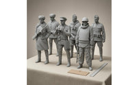 6 Pieces Unpainted Resin Infantryman Kit Detailed WW2 Soviet Soldiers Realistic Soviet Infantryman Miniatures for Display