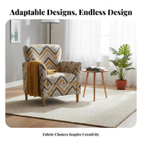Upholstered enveloping side chair Nordic aesthetic Upholstered enveloping side chair Armchair Retro Design Single Sofa for Adults, Readers, Living Room, Bedroom, studying corner