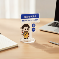 Motivational Cartoon Celebrity Mini Standee for Desk Decoration and Student Inspiration