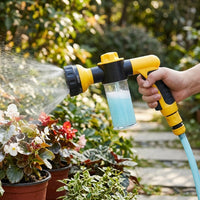 Soap Dispenser Pressure Sprayer for Car Cleaning, Hose Nozzle with 8 Spray Patterns, Large 1000ml Car Wash Bottle, Adjustable Foam Hose Spray