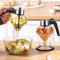 Glass Honey Dispenser with Stand Honey Dispenser with Stand Mess for Hosts, Home Cooks, Breakfast Table, Kitchen, Countertop