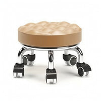 Padded Low Rolling Stool Thickened Low Stool with Wheels Compact Comfortable for Pedicurists