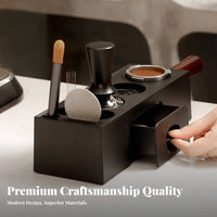 Espresso Tamping Station Organizer Removable Insert Espresso Tamping Station Coffee Tamper Holder Multipurpose Coffee