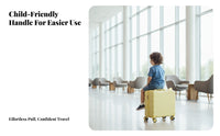 Telescoping Handle Hardshell Rotating-Wheel Suitcase Combination Lock Children's Suitcase