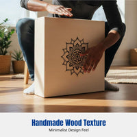 Cajon Drum, Mandala Flower Octagonal Box Drum, Triple-Tone, Portable Travel Percussion