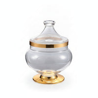 Dry Food Pedestal Storage Jar Fitted Lid for Kitchen, Pantry