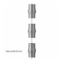 Artistic Design Bamboo Joint Rain Chain Weather Resistant Japanese Design Rain Chain Soothing Sound Decorative Downspout Easy to Install for Courtyard, Patio, Temple