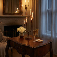 6 Arm Candelabra Decorative Centerpiece Tabletop Candelabra Elegant Atmosphere Vintage Candle Holder