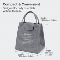 Insulated for Adults, Thermal Lunch Tote for Work Picnic, Waterproof Meal Bag with Handle, Large for Women Men