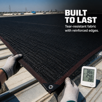 Black Sun Shade Net with Grommets for Patio Garden Roof Balcony