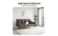Foldable Design Adjustable Sleeper Loveseat Space-Saving Sofa Bed Cushiony Cushioning Convertible Couch Long-Lasting Frame for Apartment Dwellers, Students, Young Adults, Bedroom, Guest Room, Lounge Area, Creamice