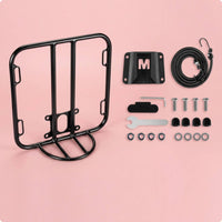 Front Bike Cargo Rack tube Front Bike Rack with Elastic Cord Rectangular for Commuters, Cyclists, Commuting, Errands