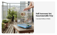 Includes Accessories Large Myna House Spacious Interior avian enclosure Easy to pet cleaning Supply sturdyDuty Wire Mesh for Aviary Hobbyists, outsidedoor, outsidedoors, Indoor, Indoors
