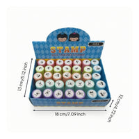 35 Pieces Self-Inking Bug Stamp Cylindrical Novelty Stamp Prank Pocket-Sized for Teachers, Classroom Rewards