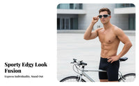 Edgy Eyewear Gender-Neutral Design Enveloping Edgy Sunglasses Futuristic Guard Sunglasses Protection Futuristic Eyewear