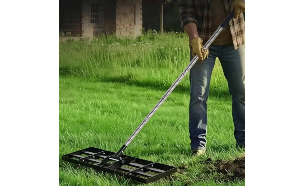 Lawn Leveling Rake Welded Frame Lawn Leveler Rake Thickened Metal for Garden, Golf Course