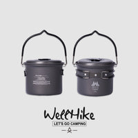WELLHIKE Tactical Hanging Pot 1.4L Lightweight Camping Cookware