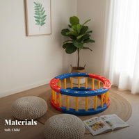 Multi-Functional Quarter Circle Climbing Frame Colorful Curved Play Ladder Kids Balance Arch for Toddlers, Children with Special Needs, Playroom, Sensory Room, Kindergarten, Daycare