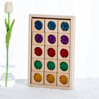 Gem Blocks with Tray Sensory Gem Cubes Stacking Toy for Young Children, Light Table, Classroom