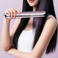 Steam Hair Straightener Wide Plate Hair Straightener with Comb Steam Straightening Brush Anti-Frizz Heated Straightening Brush