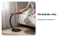 C-Shaped Side Table Minimalist Design C Shaped End Table Space Saving Sturdy Metal Base for Office