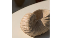 Mineral Conch with Hollow Top Handcrafted Beach Conch Statue Sculptural Decor for Coffee Table