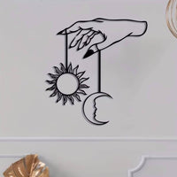 Metal Wall Art Minimalist Metal Wall Decor Boho for Living Room, Entryway