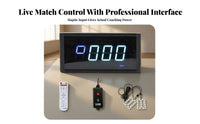 Wall-Mounted Scoreboard with Button Box | Compact, Easy to Use, Digital Scoreboard with Remote, for Training