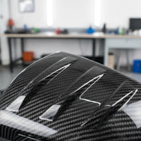 Sporty Look Carbon Fiber Pattern Mirror Caps Self Carbon Fiber Pattern Trim Scratch Protection Vehicle Body Styling Kit Weather Resistant