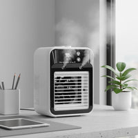 Twin Spray Mist Air Cooler Rapid Cooling Mini Air Cooler Compact Size Misting Fan Lightweight for Students, Office Workers, Dorm Room, Desk