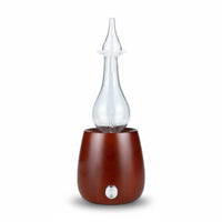 LED Lamp Quiet Glass and Wood Dispenser Handcrafted Home Fragrance