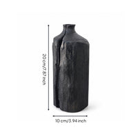 Wooden Vase Imperfection-Appreciating Bottle Vase Minimalist Flower Holder for Essentials-Focused Decorators, Tea Room