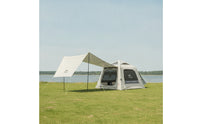 Quick-Inflate Inflatable Camping Tent with Awning Waterproof Tent with Awning Spacious Sturdy for Campers, Families, Weekend Trips