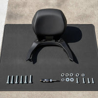Passenger Backrest Padded Back Support with Mounting Brackets Foam Padding for Commuters, Long-Distance Riders