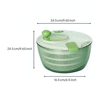 Quick Drying Stainless Steel Salad Drainer Single-Press Operation Manual Salad Drainer Lettuce Crisper Bowl