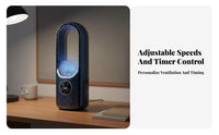 Bladeless Cooling Fan Quiet Personal Air Chiller Low Noise Personal Individual Cooling Chiller for Office Workers, Adults, Desktop, Bedroom