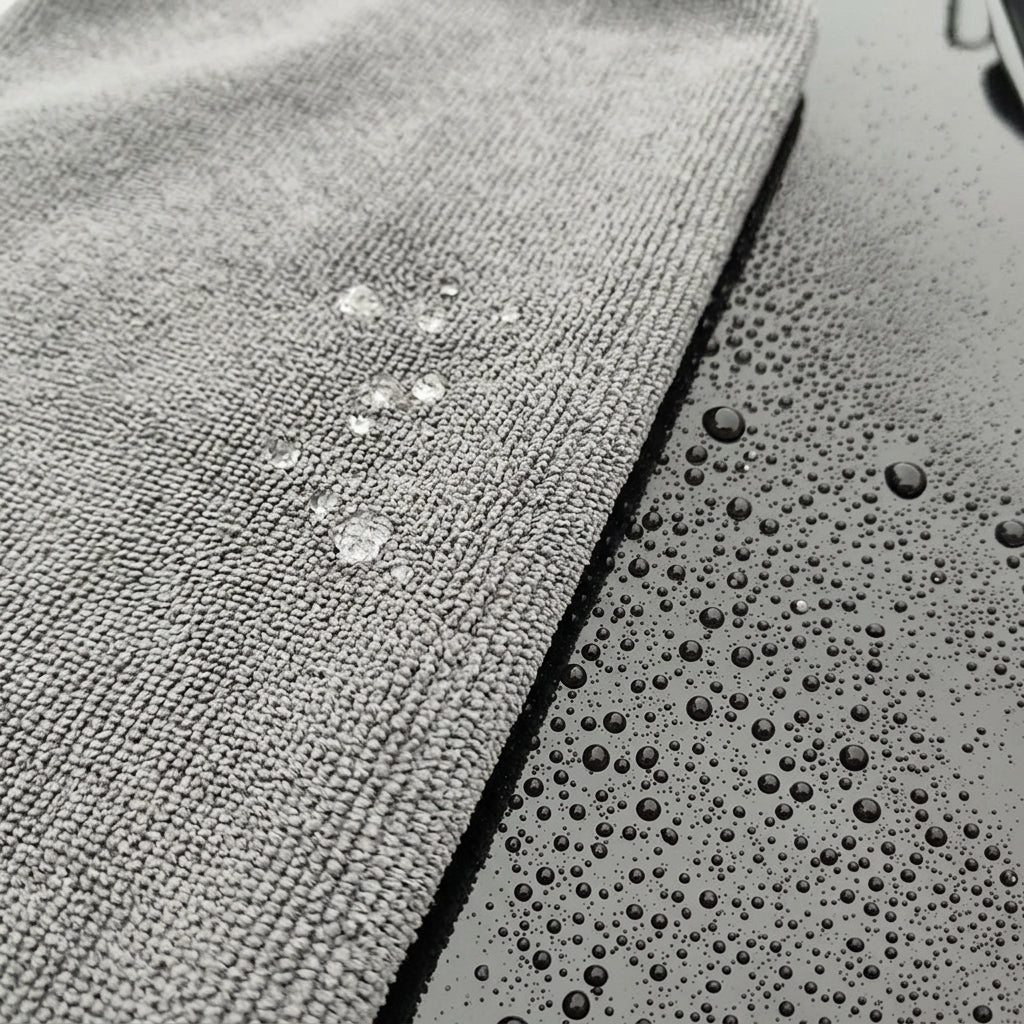Edgeless Microfiber Cloths and 40x40cm Car Drying Towel, 300 GSM Microfiber Cloths for Washing and Polishing