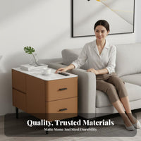 Minimalist Design Multi-Drawer End Table Easy to Clean Household Furniture Scratch Resistant Top Storage Cabinet Odor-Clear for Homeowners, Interior Design Enthusiasts, Families, Living Room, Bedroom, Reception Area, Home Office