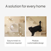 DIY Cat Wall Climbing Board Cat Tree Space Capsule Bed