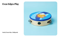 Early Learning Handheld Tambourine Easy to Play chime Tambourine small Size Musical Instrument clear Percussive Sound for Children, educators, lessonroom, movement session, lessonrooms, Music Education