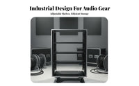 Knock-down Design Amplifier Rack Case Heavy Duty Mobile Audio Equipment Cabinet Long-Lasting Construction Rolling Sound Equipment Rack Reinforced Corners for DJs, Musicians, Studio, Stage, Live Performance