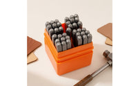 37 Pieces Metal Stamp Punch Set 3mm Steel Punch Set with Holder Sturdy Tool for Crafters, Leatherworkers, Diy Crafts