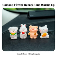 Mini Animal Car Decoration Trending Design Car Console Animal Ornament Funny Cute Dashboard Figure for Young Adults, Women