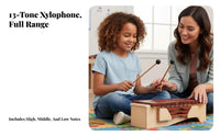 Acoustic Xylophone Removable Keys Acoustic Metallophone Includes Mallets 13-Note Glockenspiel for Students, Beginners, Music Classroom, Home School