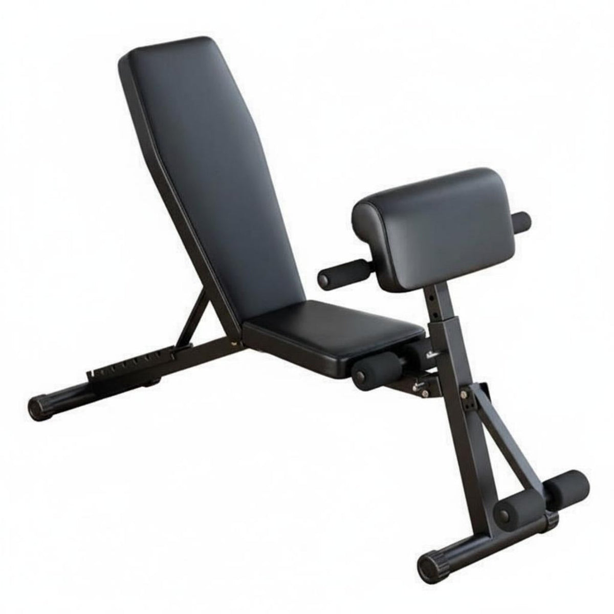 Heavy Duty Construction Foldable Exercise Bench Easy Assembly Foldable Workout Bench Non-Slip Feet Home Gym Gear Sweat-Resistant PU Leather