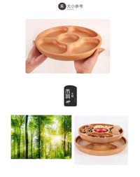Beech Wood Five-Compartment Snack Tray
